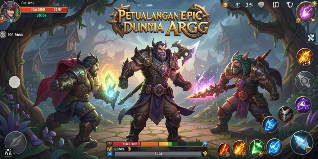 Screenshot gameplay dari petualangan menegangkan di 3446.