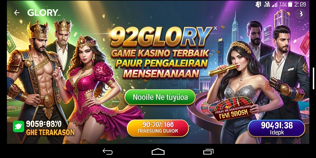 Tampilan menarik dari gameplay Kasino di 92GLORY.