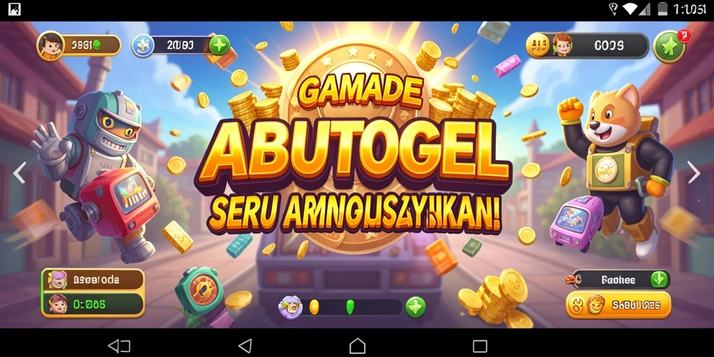 Tampilan gameplay seru ABUTOGEL yang memikat dan menarik.