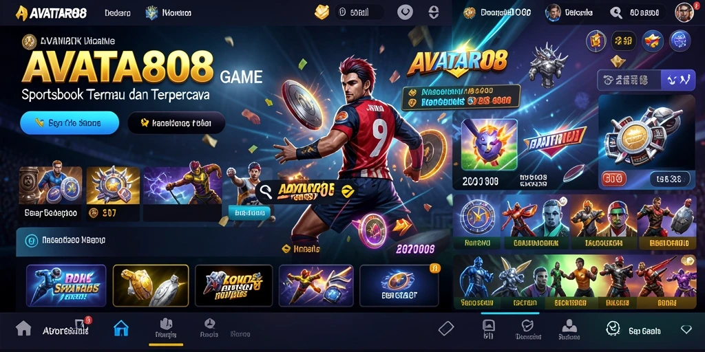 Tampilan utama gameplay AVATAR808 dengan taruhan olahraga yang menarik.
