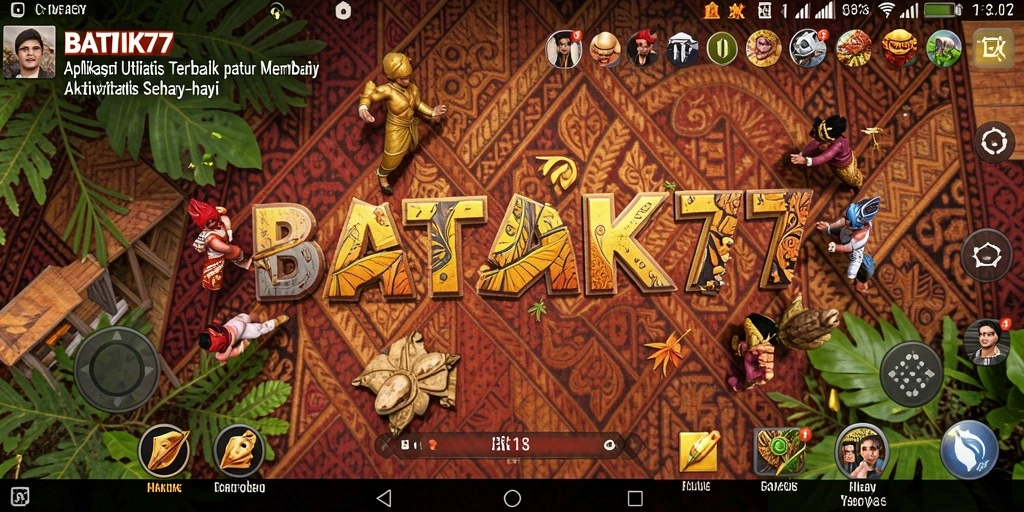 Tampilan antarmuka utama BATIK77 yang menarik dan ramah pengguna.