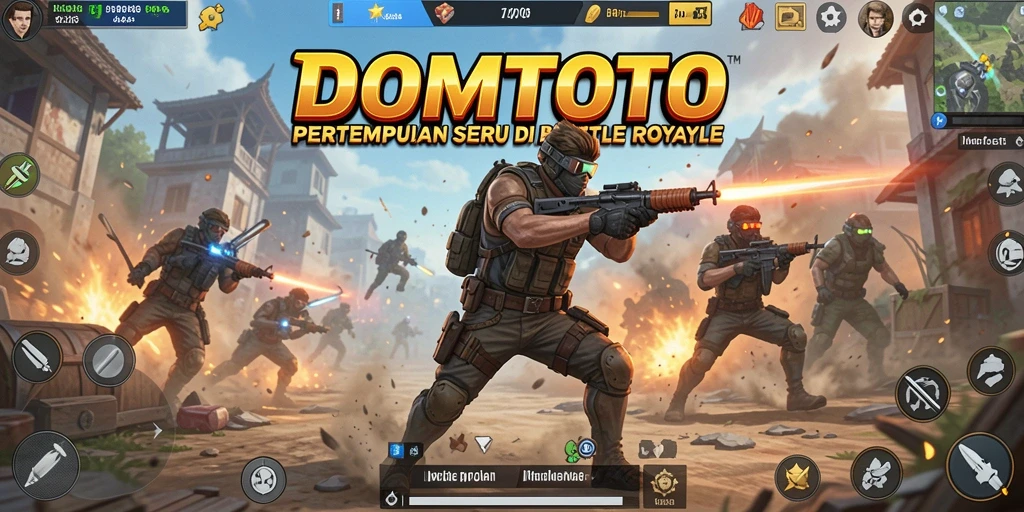 Gameplay intens dari DOMTOTO dalam pertempuran Battle Royale.