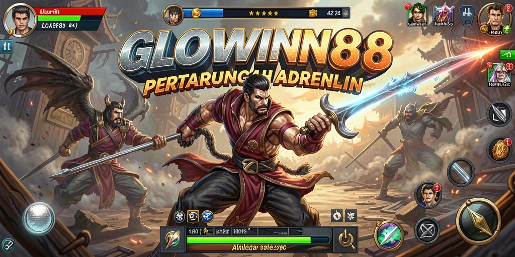 Tangkapan layar GLOWIN88 menampilkan aksi pertarungan seru dan karakter-karakter ikonik.