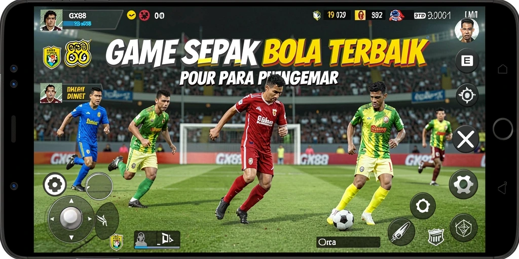 Tampilan gameplay GX88 yang penuh aksi dan strategi sepak bola.