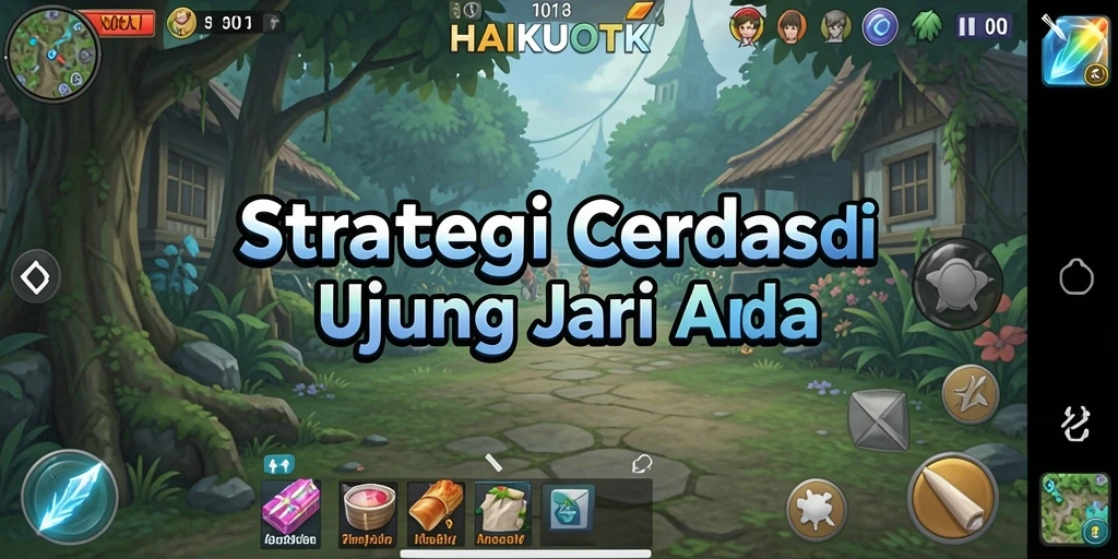 Gameplay HAIKUOTK menunjukkan pertarungan strategi yang mendebarkan.