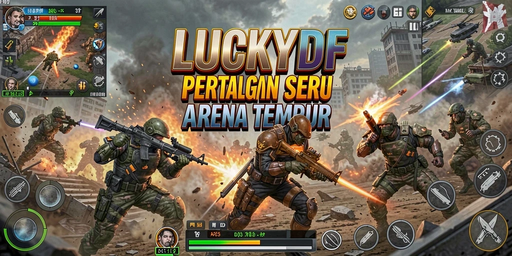 Screenshot LUCKYDF menampilkan aksi pertarungan yang mendebarkan.