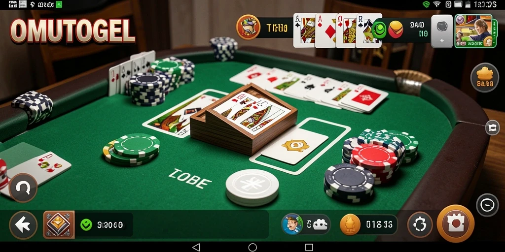 Tampilan gameplay Gaple yang seru di OMUTOGEL.