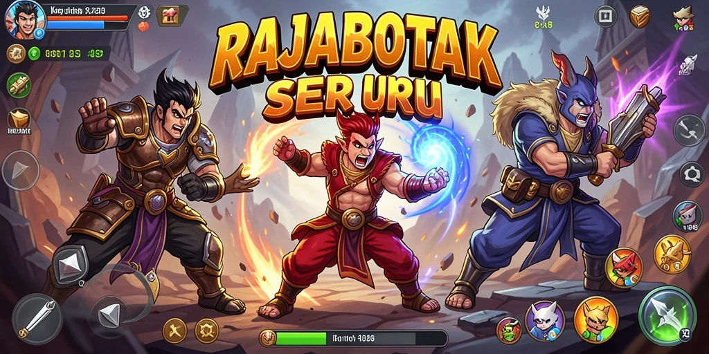 Tampilan gameplay RAJABOTAK yang menegangkan dan penuh aksi.