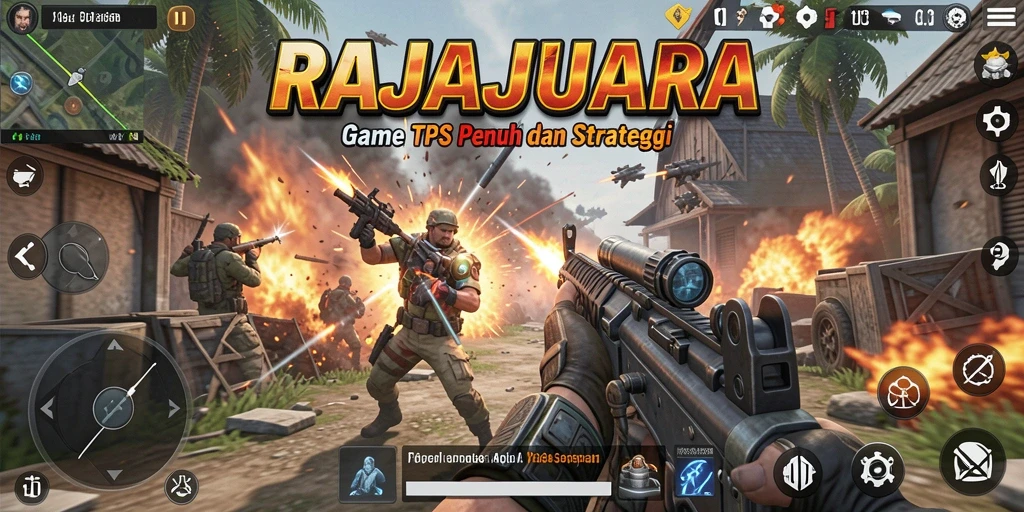 Tampilan gameplay menegangkan dari RAJAJUARA, aksi penuh strategi.