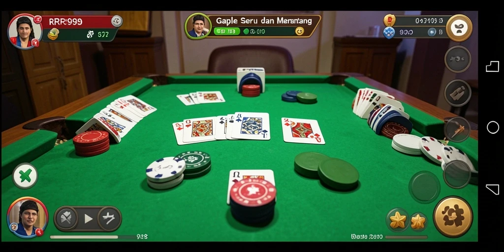Tampilan gameplay RR999 saat bermain Gaple yang seru.